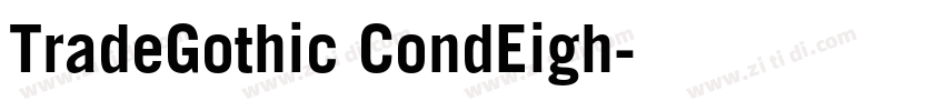 TradeGothic CondEigh字体转换
